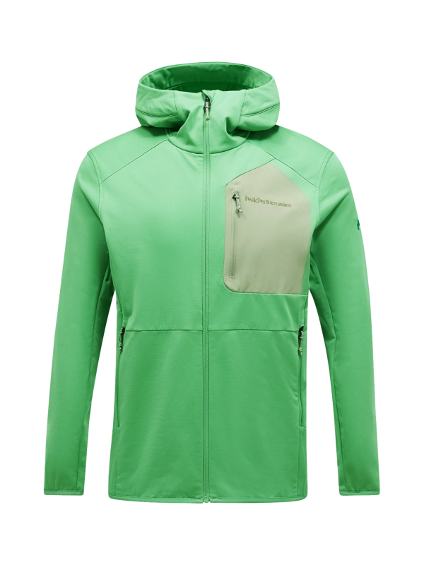 Bluza Peak Performance męska Utility Light Zip Hood zielona