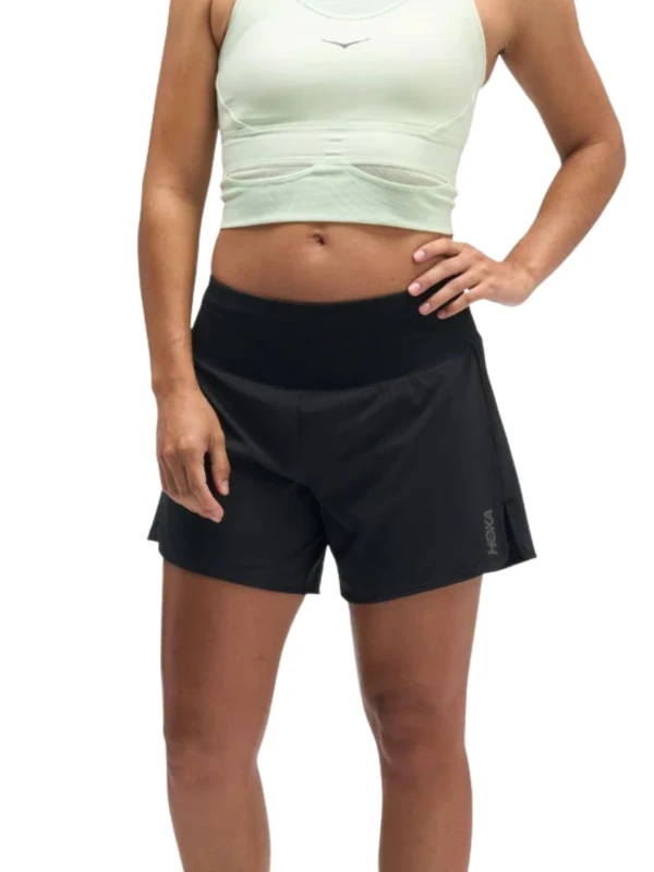 Spodenki damskie HOKA Glide Short 5'' 2in1 black