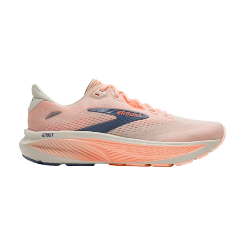 Buty do biegania damskie Brooks Ghost 18 biało-brzoskwiniowe