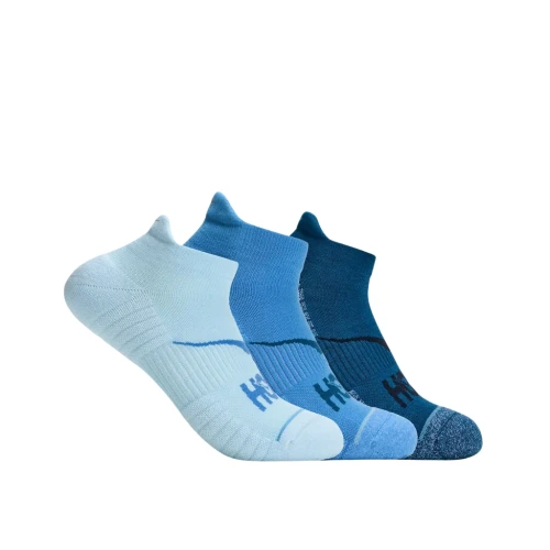 Skarpety HOKA No-Show Run Sock 3-Pack hazy blue / soft cobalt / night glw blue