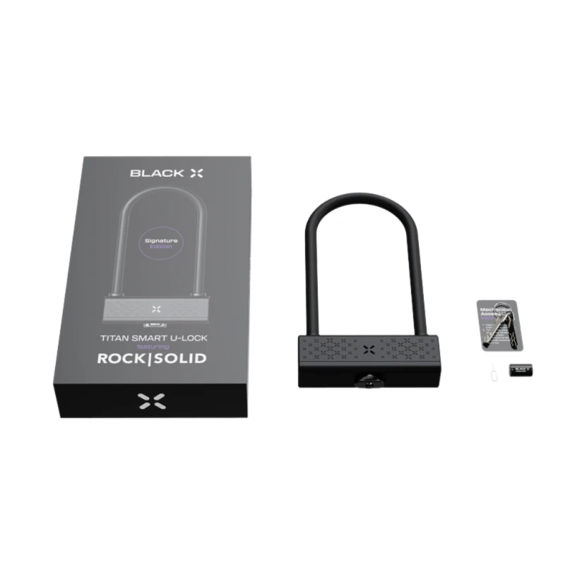 Zapięcie rowerowe BLACK X Titan Smart RockSolid U-Lock black