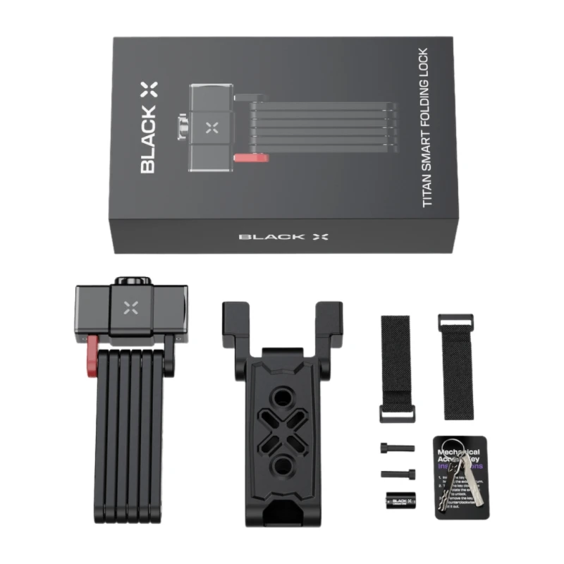 Zapięcie rowerowe składane BLACK X Titan Smart Folding Lock black