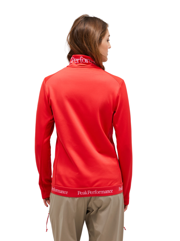 Bluza Peak Performance damska Rider Tech Zip Jacket czerwona