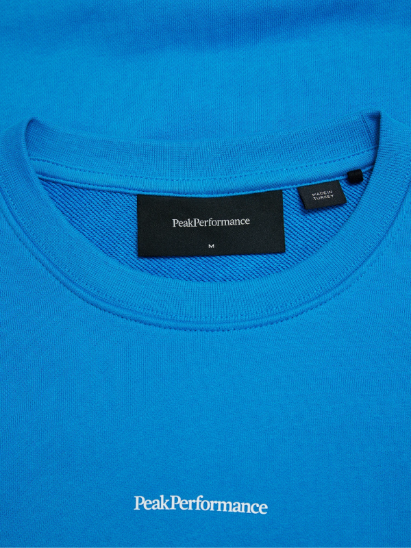 Bluza Peak Performance męska Original Terry Crew niebieska