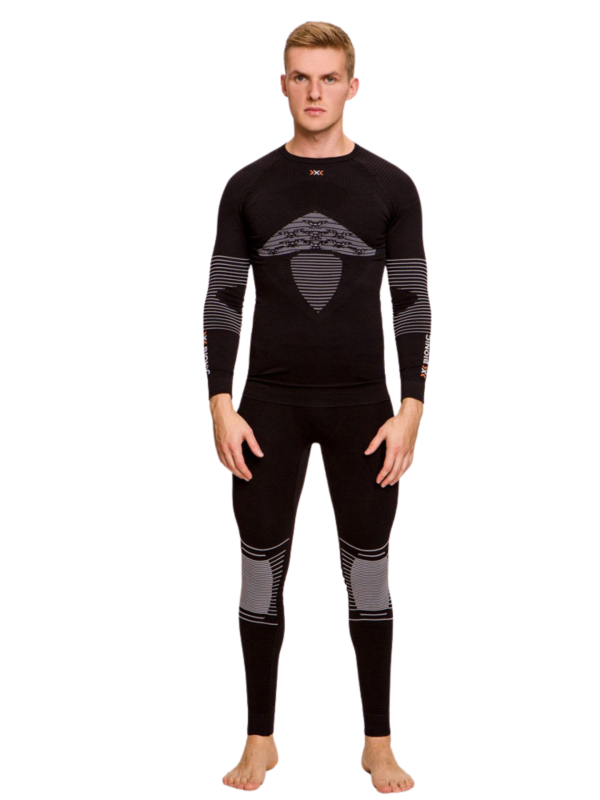 Legginsy termoaktywne męskie X-Bionic Energizer 4.0 czarno-białe