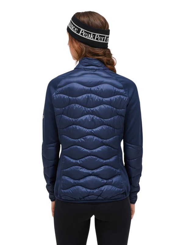 Kurtka Peak Performance damska Helium Down Hybrid Jacket granatowa