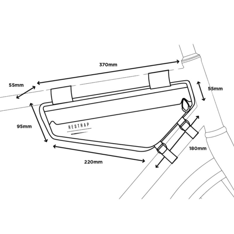 Torba na ramę Restrap Race Frame Bag czarna