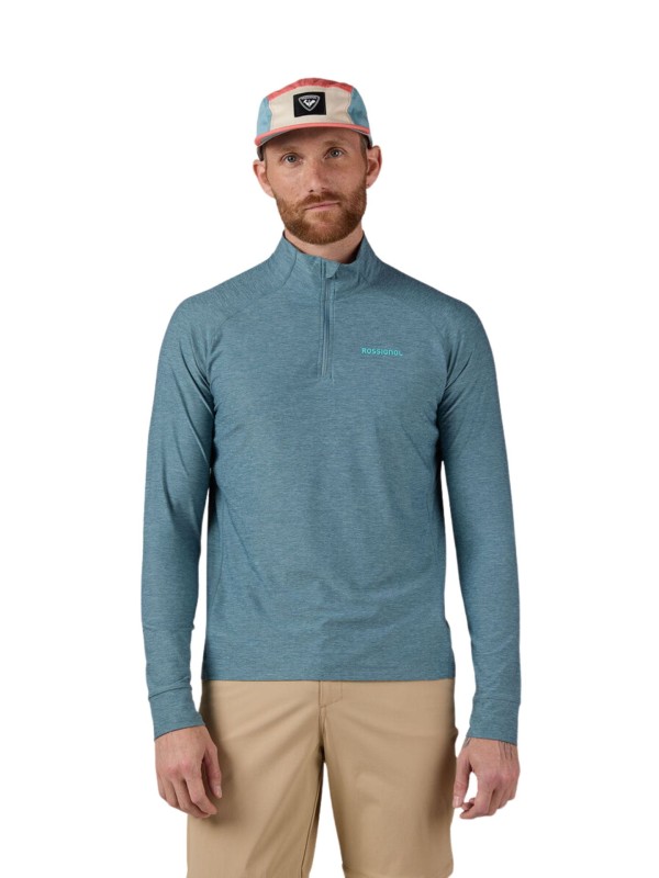 Koszulka męska Rossignol Westweg Half-Zip niebieska