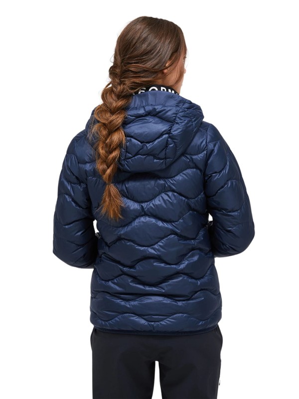 Kurtka Peak Performance puchowa damska Helium Down Hood Jacket granatowa