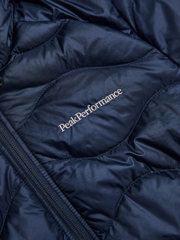 Kurtka Peak Performance puchowa damska Helium Down Hood Jacket granatowa