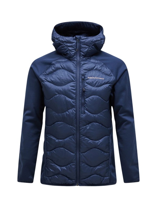 Kurtka Peak Performance puchowa męska Helium Down Hybrid Hood granatowa