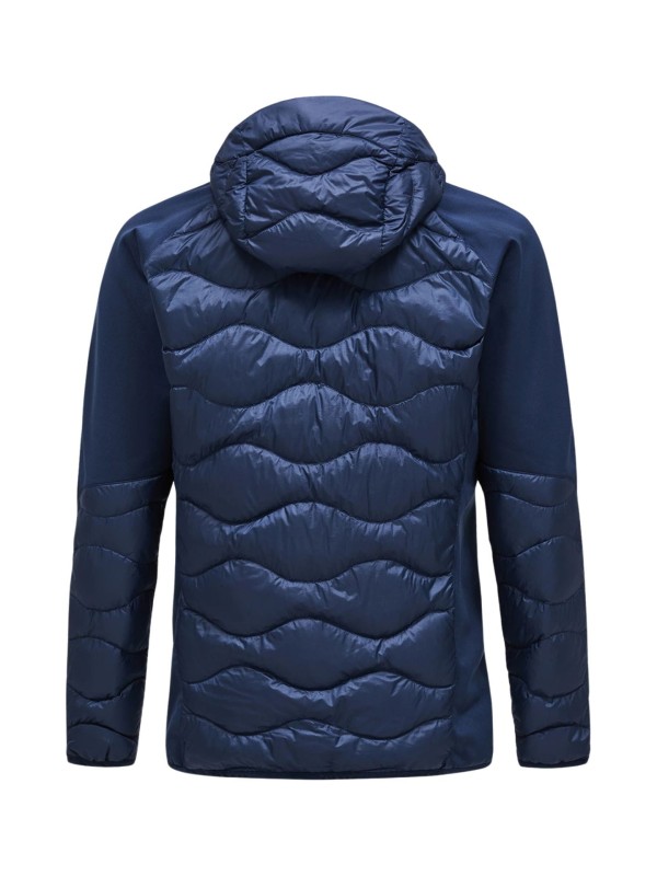 Kurtka Peak Performance puchowa męska Helium Down Hybrid Hood granatowa
