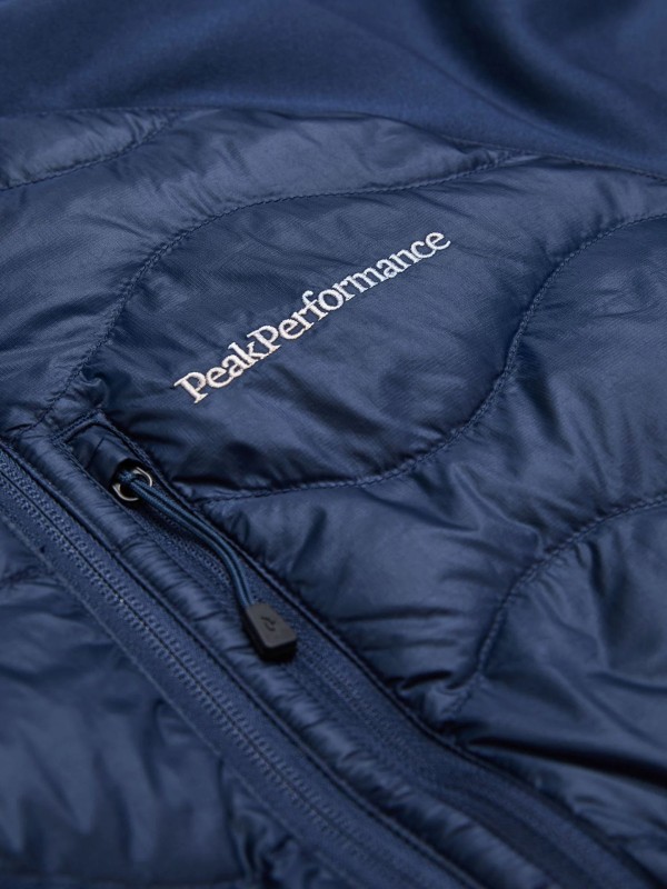 Kurtka Peak Performance puchowa męska Helium Down Hybrid Hood granatowa