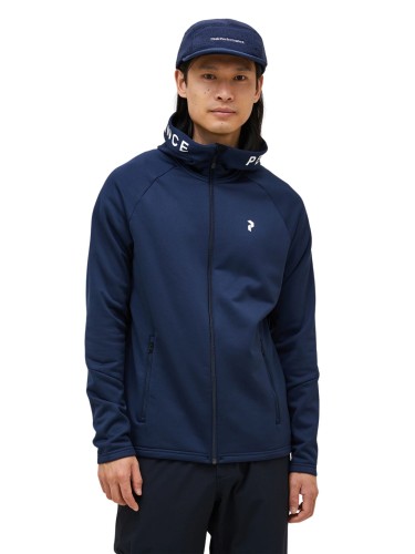 Bluza Peak Performance męska Rider Zip Hood granatowa