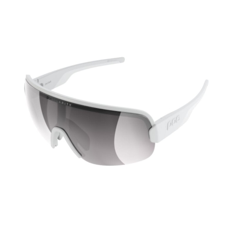 Okulary rowerowe POC Aim Hydr. White/Clarity Road Violet/Silver Mirror