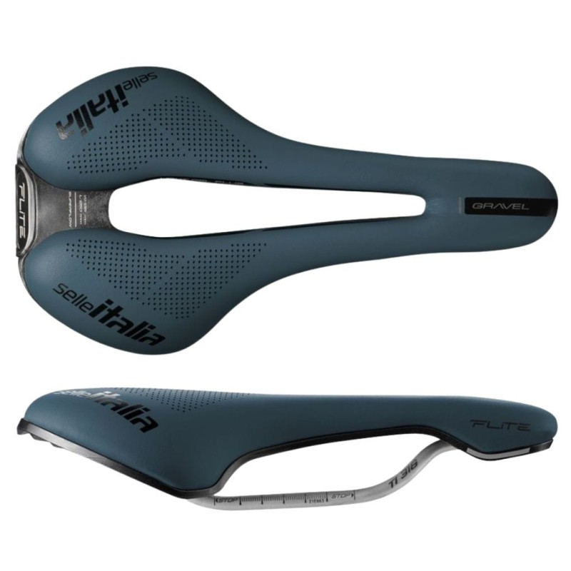 Siodełko rowerowe Selle Italia Flite Boost Gravel Ti316 Superflow blue