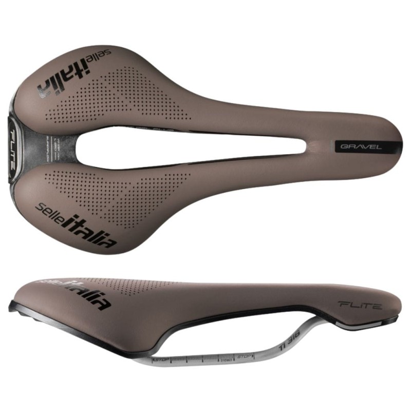 Siodełko rowerowe Selle Italia Flite Boost Gravel Ti316 Superflow brown