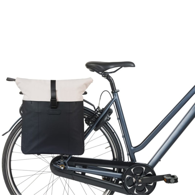 Torba Basil Vive Bicycle Shopper Mik Hooks 15-20L white/black