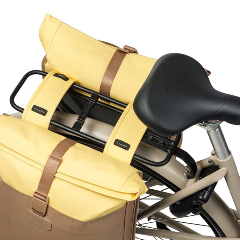 Sakwa podwójna Basil Vive Double Pannier Bag 28-35L sand/yellow