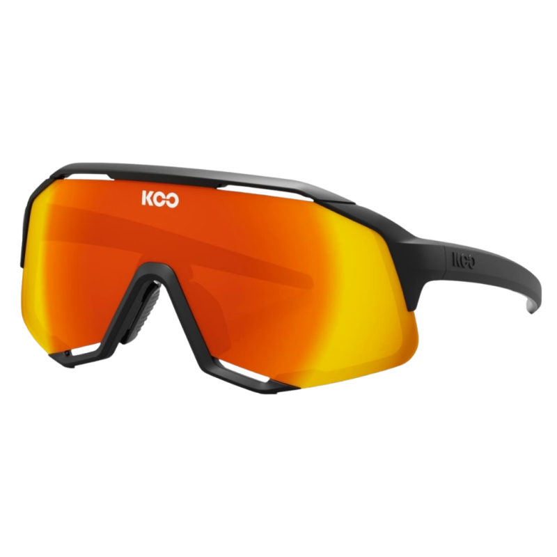 Okulary rowerowe Koo Demos Black Matt / Red Mirror