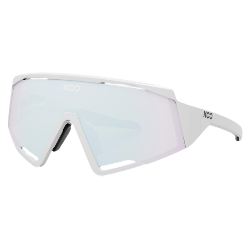 Okulary rowerowe Koo Spectro White / Photochromic Turquoise Mirror
