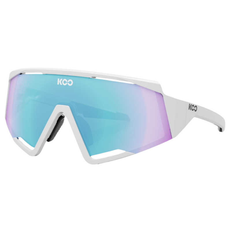 Okulary rowerowe Koo Spectro White / Photochromic Turquoise Mirror