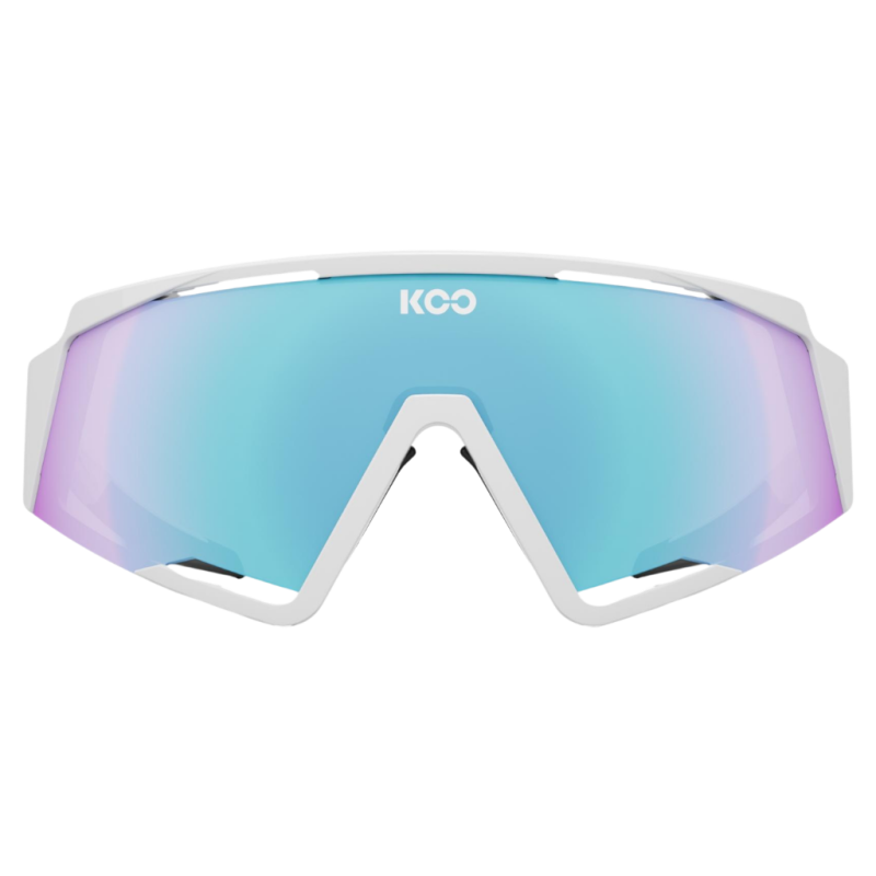 Okulary rowerowe Koo Spectro White / Photochromic Turquoise Mirror