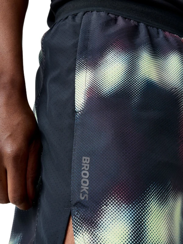 Spodenki męskie Brooks Dash Short Printed czarne