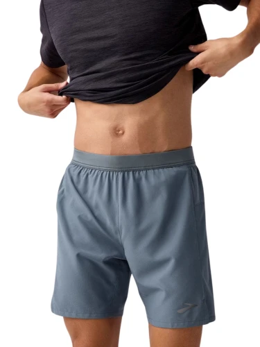 Spodenki męskie Brooks Journey 7" 2-in-1 Short szare