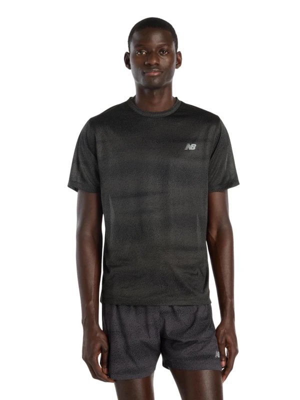 Koszulka męska New Balance Athletics Printed black/grey