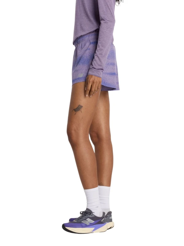 Spodenki damskie New Balance RC Printed 3" candided violet