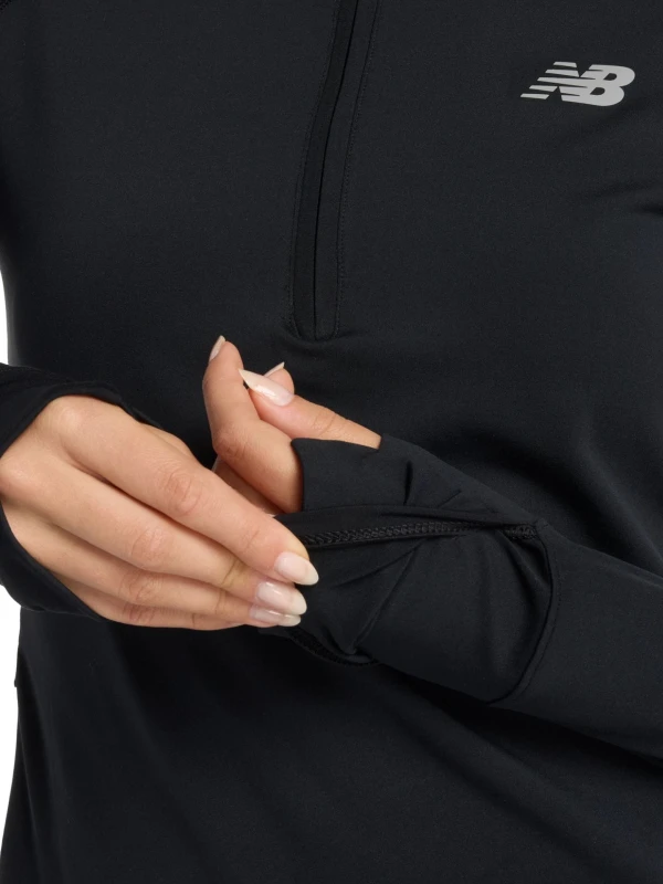 Bluza damska New Balance Harmony Half Zip black