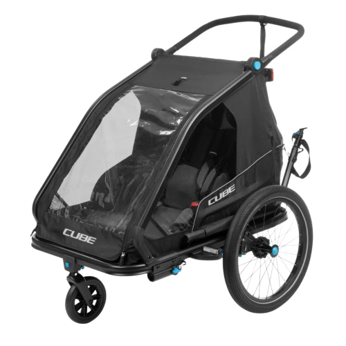 Przyczepka rowerowa CUBE Kids Trailer Double CMPT black