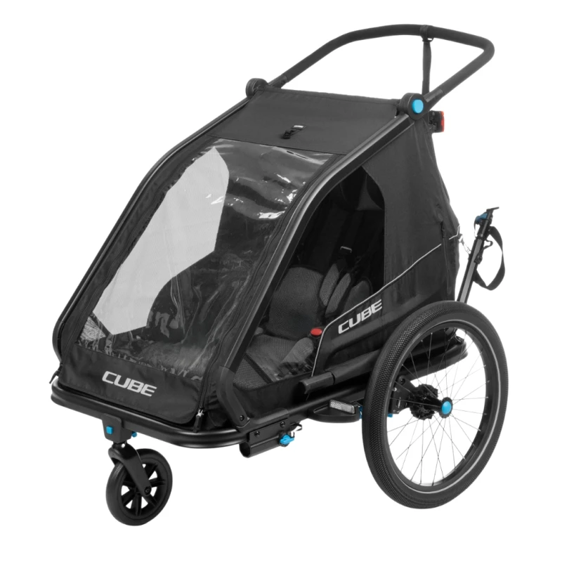 Przyczepka rowerowa CUBE Kids Trailer Double CMPT black