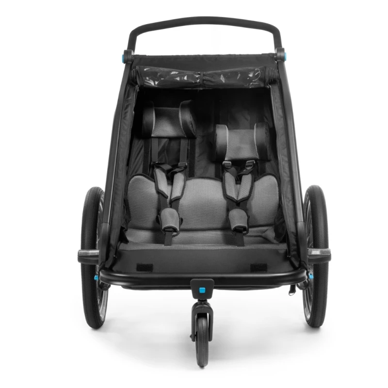 Przyczepka rowerowa CUBE Kids Trailer Double CMPT black