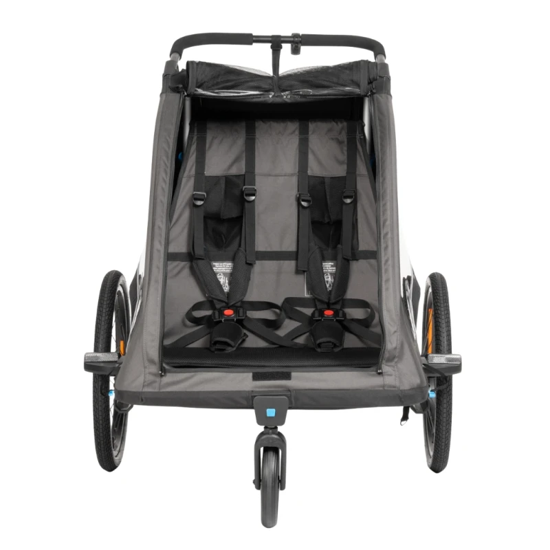 Przyczepka rowerowa CUBE Kids Trailer Double Pure black´n´grey
