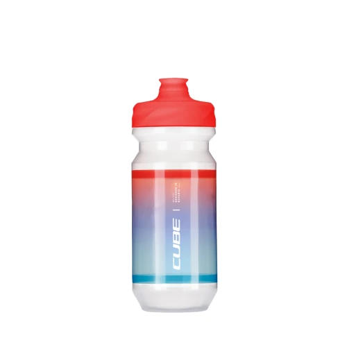 Bidon rowerowy CUBE Bottle Flow DS 500 Teamline white´n´blue´n´red