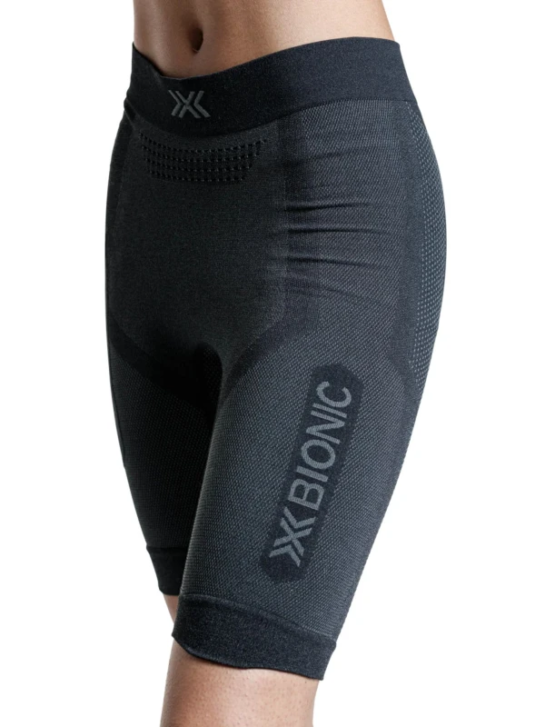Spodenki damskie X-BIONIC Xceed Run Short Tights black/rhino grey