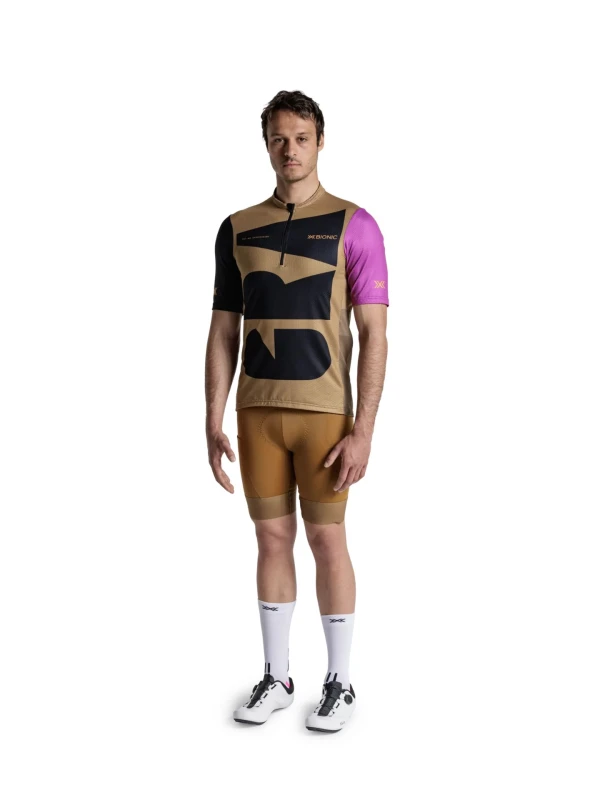 Koszulka męska X-BIONIC Corefusion Gravel Jersey multi color/peanut butter
