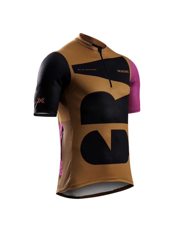 Koszulka męska X-BIONIC Corefusion Gravel Jersey multi color/peanut butter